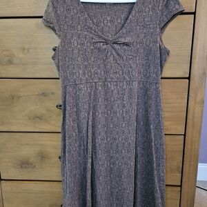 Toad&Co Brown Patterned Midi Dress